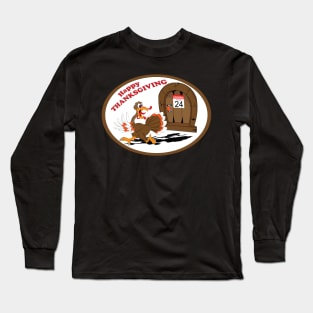 Thanksgiving Runing Turkey Long Sleeve T-Shirt